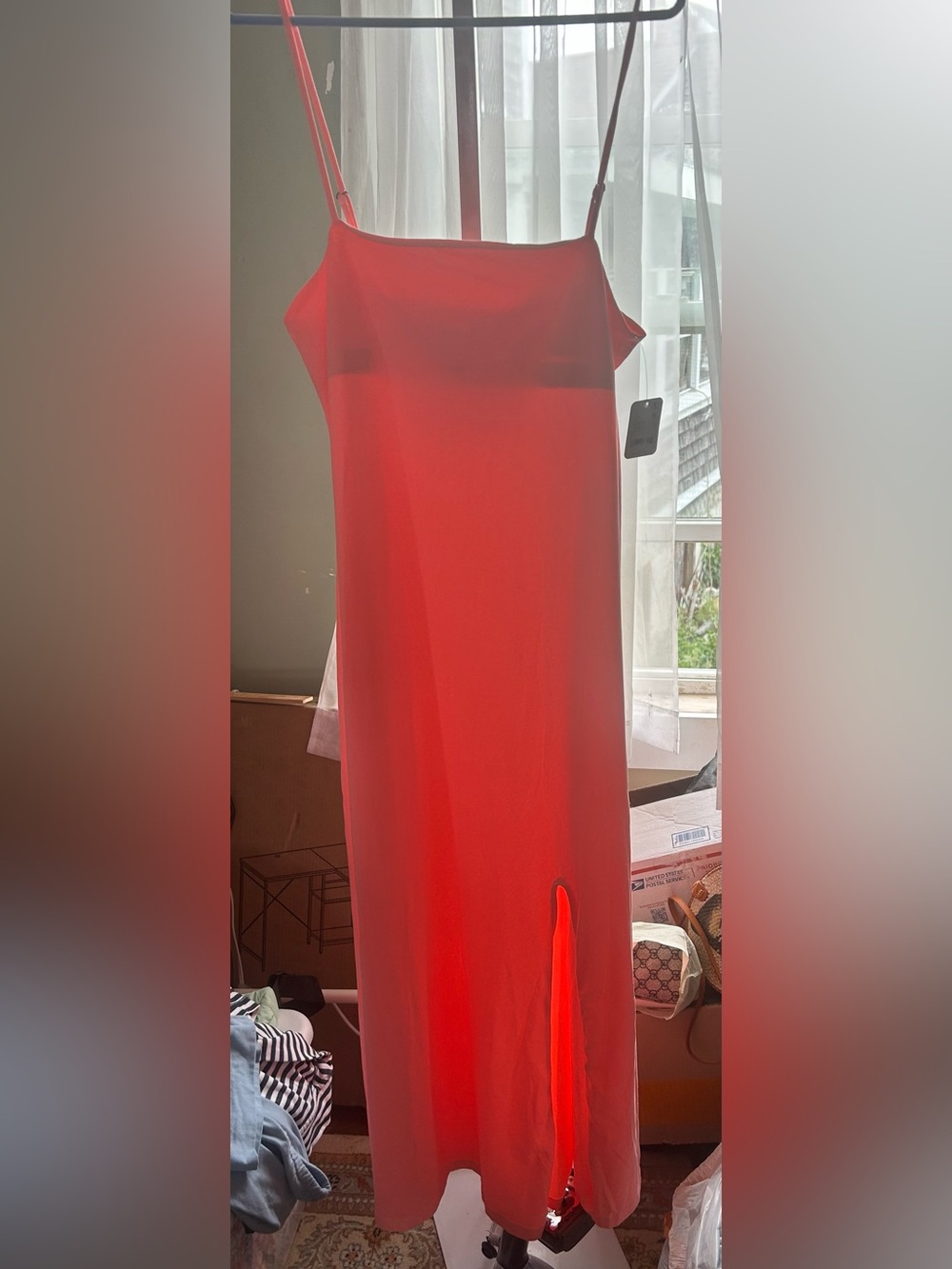 Free People Hot Shot Strappy Dress in the color Just Peachy